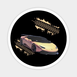 Yellow Lamborghini Huracan Magnet